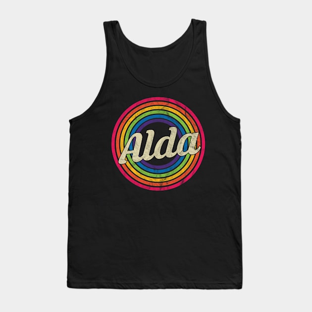 Alda - Retro Rainbow Faded-Style Tank Top by MaydenArt